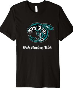 Oak Harbor WA Native American Tribal Orca Killer Whale Premium T-Shirt