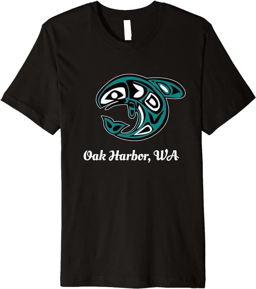 Oak Harbor WA Native American Tribal Orca Killer Whale Premium T-Shirt