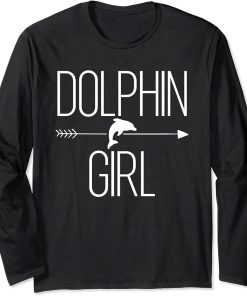 Dolphin Girl Gift For Women Beluga Fish Orca Lover Long Sleeve T-Shirt