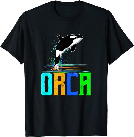 Vintage Orca Graphic Gift for Whale Lover T-Shirt