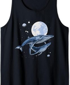 Humpback whale in Space | Funny Beluga Orca Blue whale Tank Top